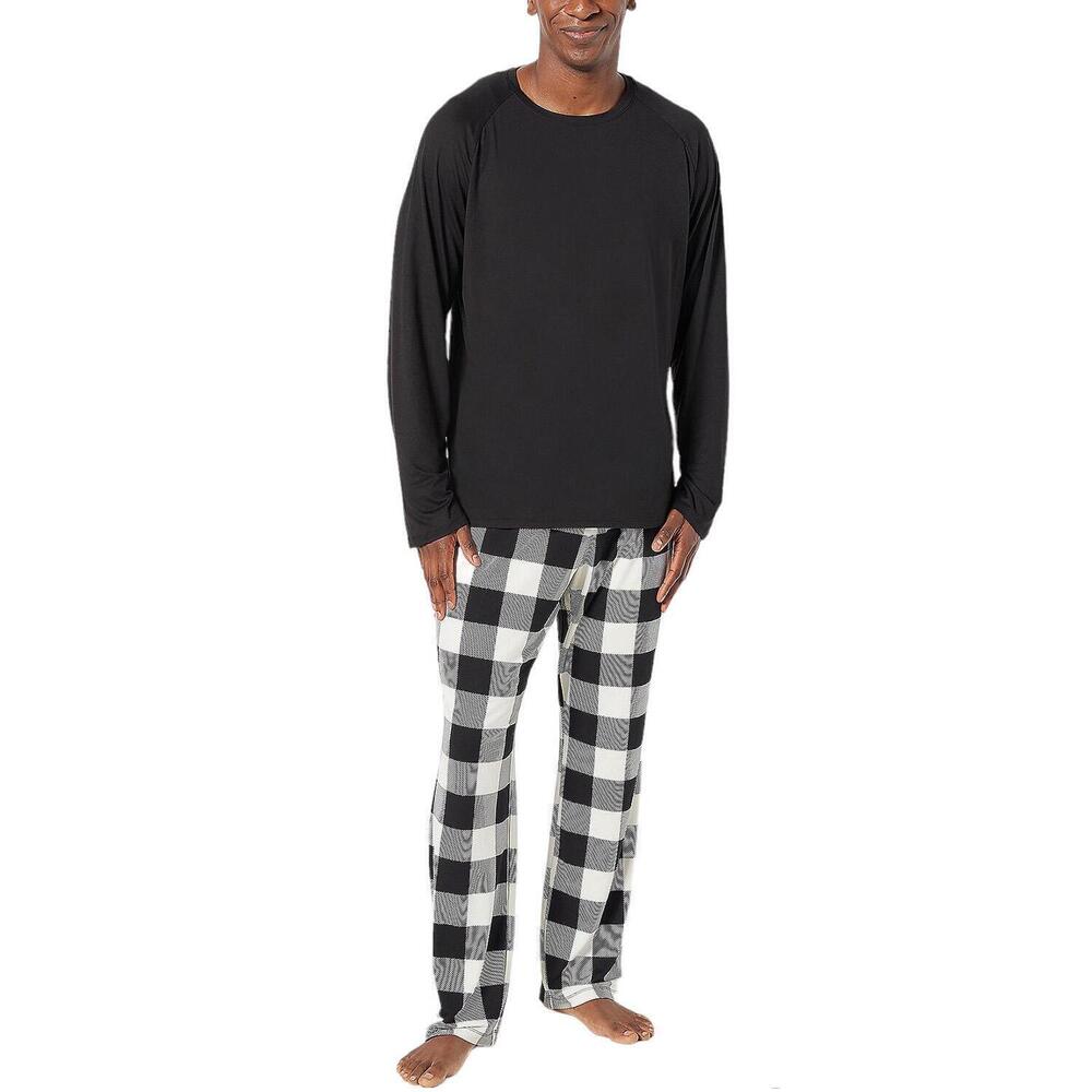 AnyBody Men's Family Pajama Set Black